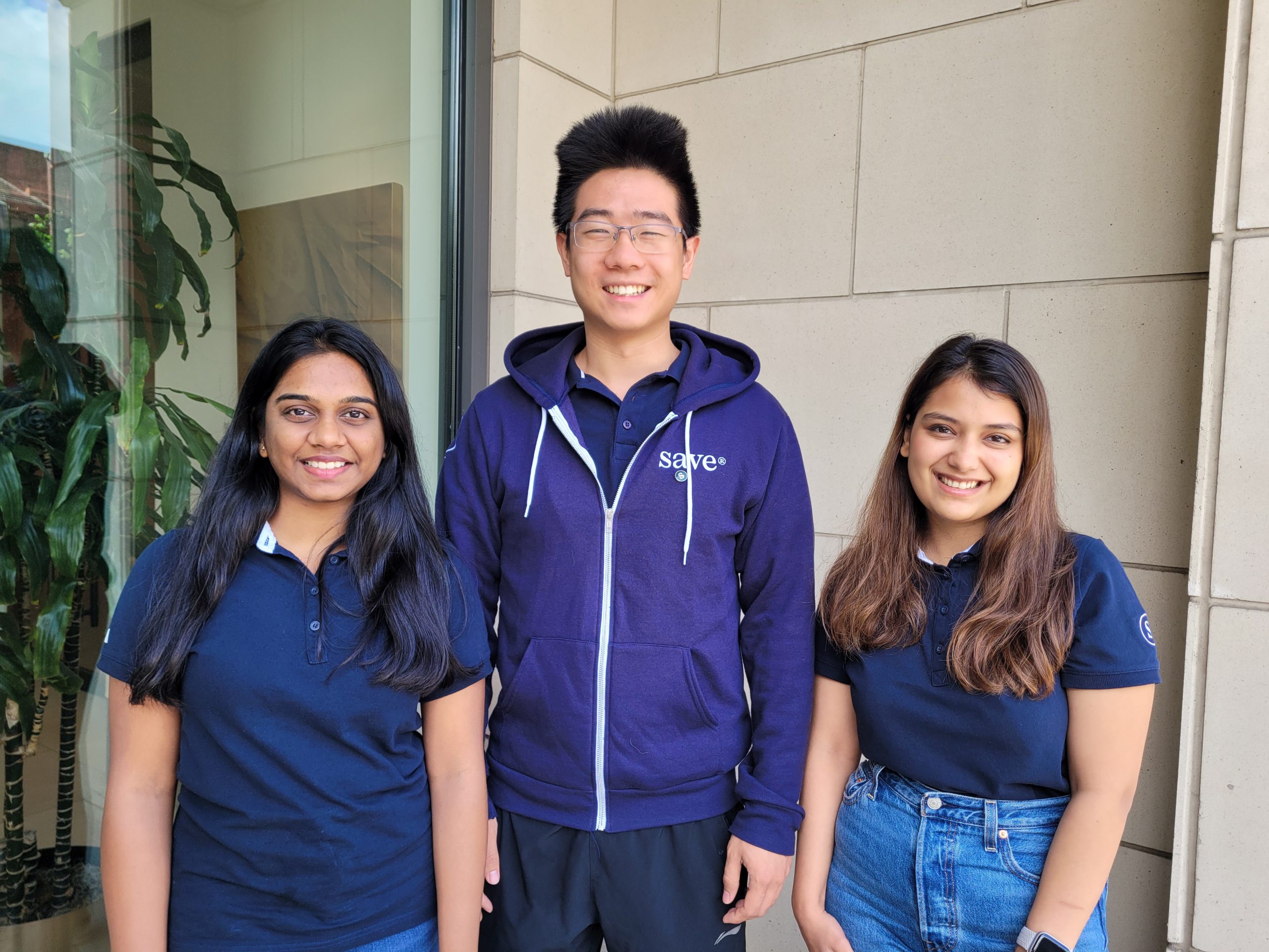 Save is proud to welcome Rice University’s Durga Parulekar, Yifei Ren, and Anusha Muddapati to our development team.
